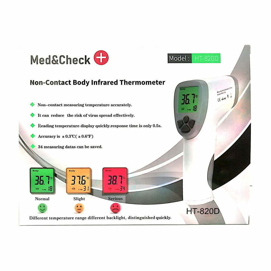 BEZKONTAKTEN TERMOMETAR MED & Check