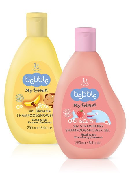 Бебл шампон и гел за туширање 2 во 1