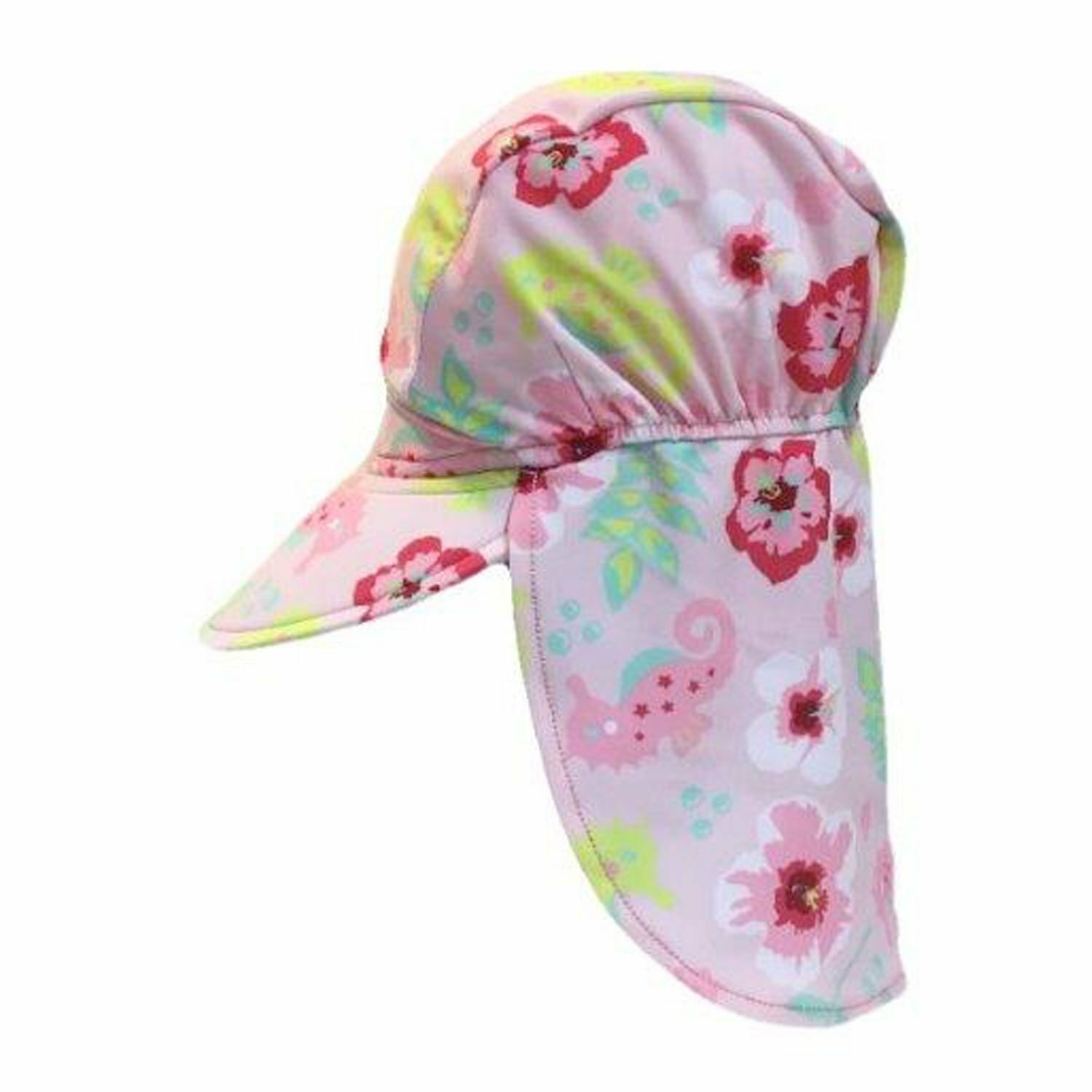 BANZ Капа за на плажа 50+UPF (100% УВ заштита) Floral pink